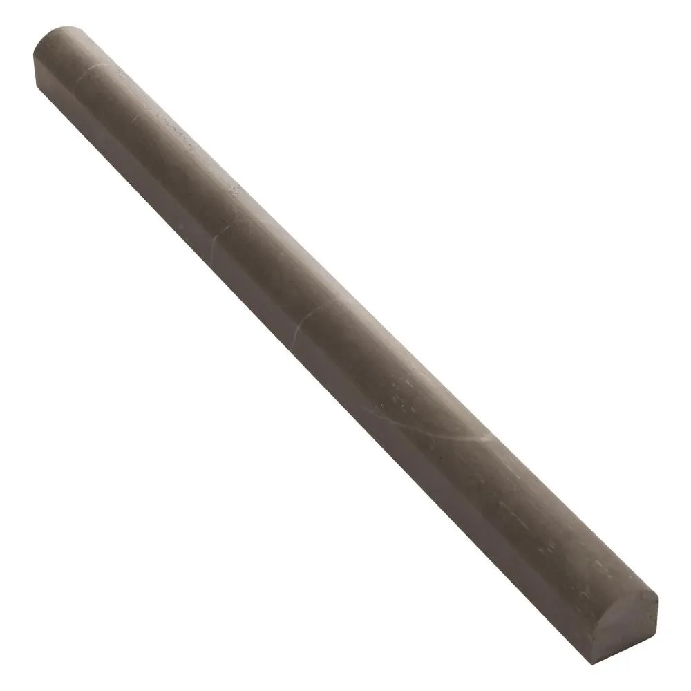 American Olean Genuine Stone Espresso Marble Pencil Liner Tile, Honed (1/2-in x 12-in), photo 2 of 3
