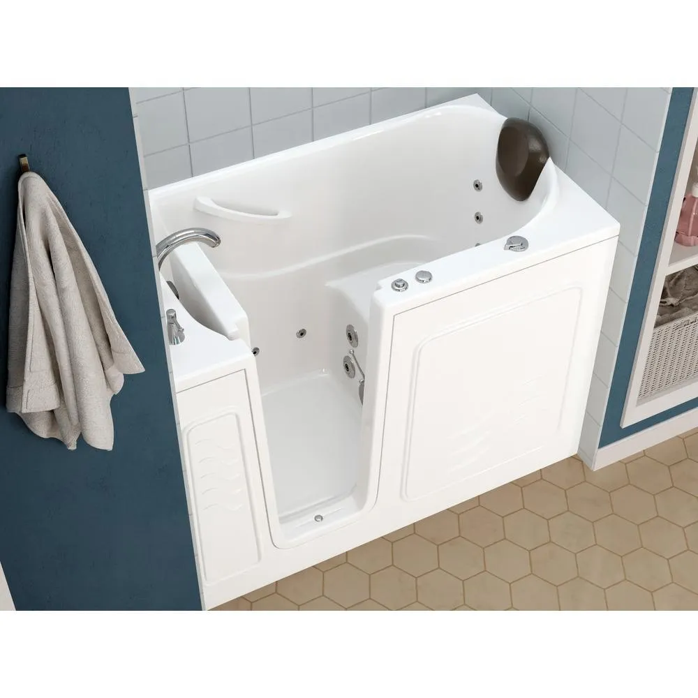 Universal Tubs Safe Premier 52.3 in. x 60 in. x 30 in. Left Drain Walk-In Whirlpool Bathtub in White, photo 5 of 17