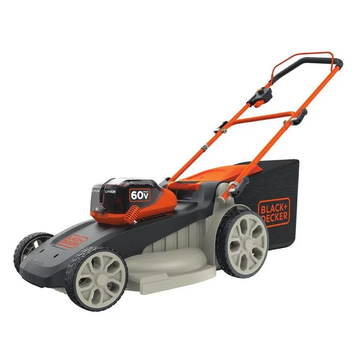 BLACK+DECKER 20 in. 60V Lithium Ion Cordless Walk Behind Push Mower with (2) 2.5Ah Batteries and Charger Included, photo 2 of 12