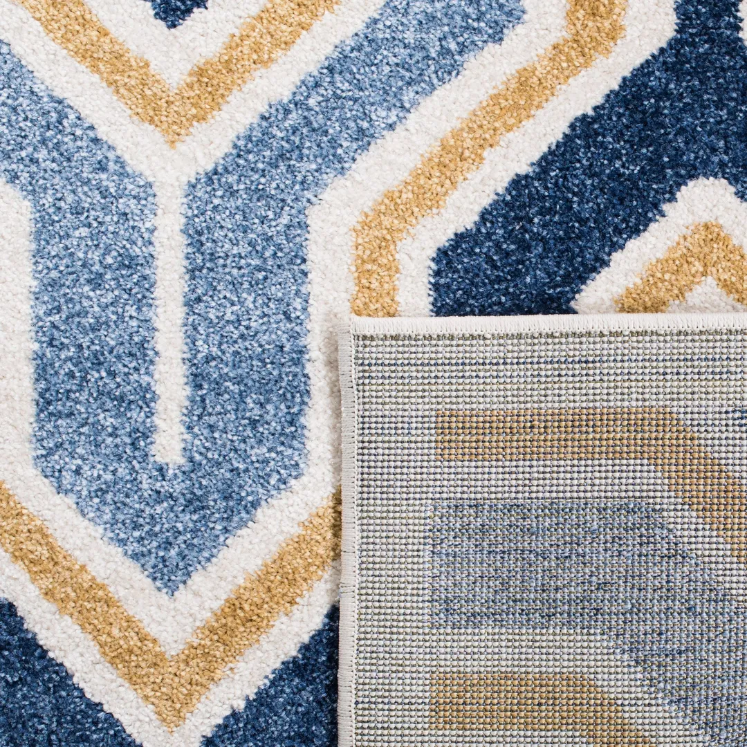 Safavieh Amherst Barkley 3 x 5 Ivory/Gold Indoor/Outdoor Abstract Mid-Century Modern Throw Rug, photo 4 of 8