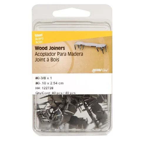 3/8 in. Galvanized Steel Wood Joiner, 40-Pack