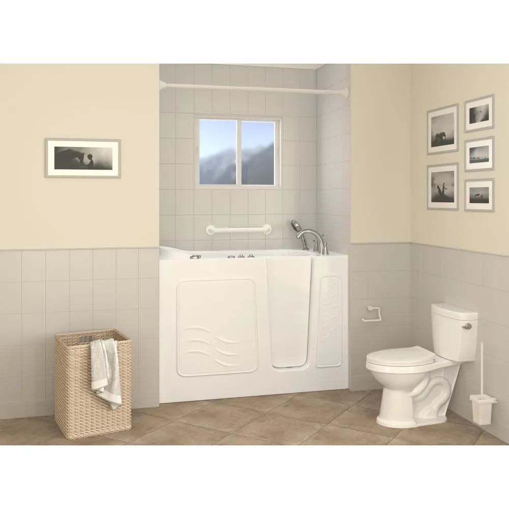 Universal Tubs HD Series 53 in. Right-Drain Quick Fill Walk-In Whirlpool Bathtub with Powered Fast Drain, White, photo 12 of 26