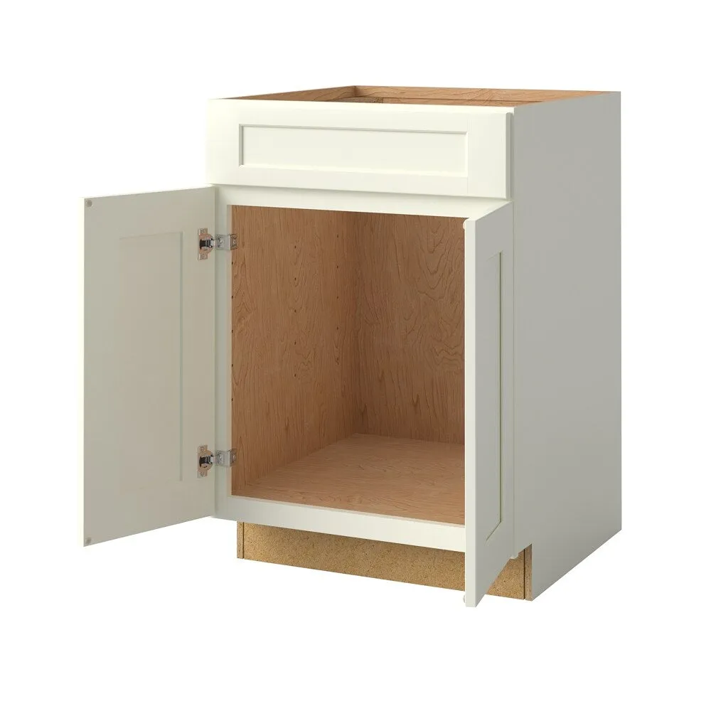 allen + roth Stonewall 24-in W x 34.5-in H x 24-in D Stone Sink Base Fully Assembled Cabinet (Flat Panel Shaker Style), photo 4 of 17