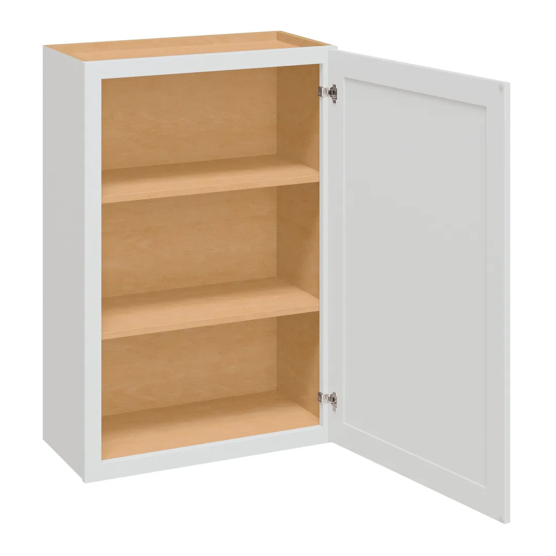 Diamond NOW Arcadia 24-in W x 36-in H x 12-in D White Wall Fully Assembled Cabinet (Recessed Panel Shaker Door Style), photo 4 of 10