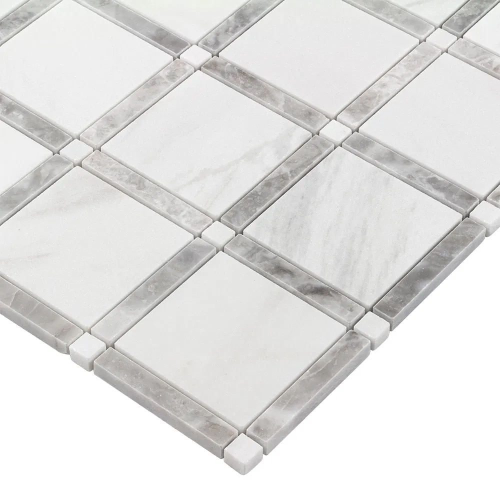 Elida Ceramica White 12-in x 12-in Honed Natural Stone Marble Uniform Squares Floor and Wall Tile, photo 7 of 11
