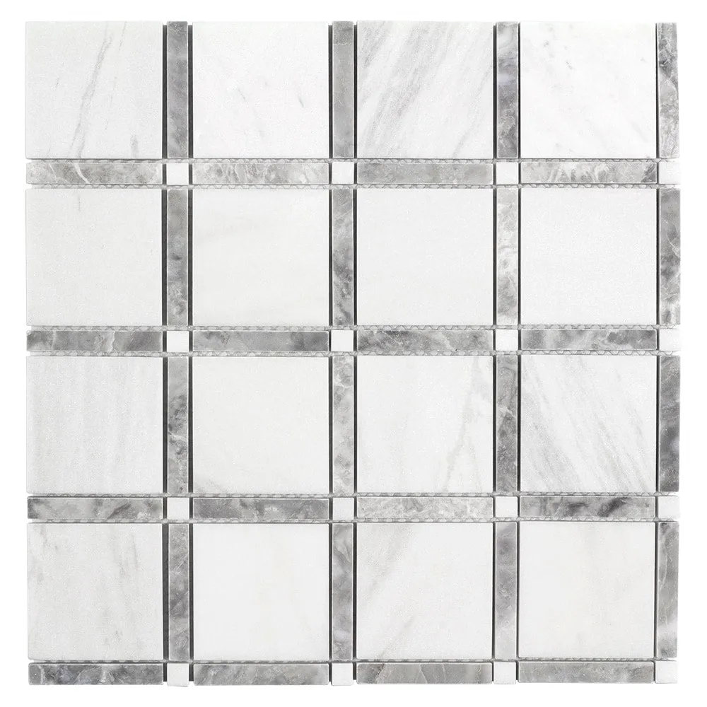Elida Ceramica White 12-in x 12-in Honed Natural Stone Marble Uniform Squares Floor and Wall Tile, photo 6 of 11