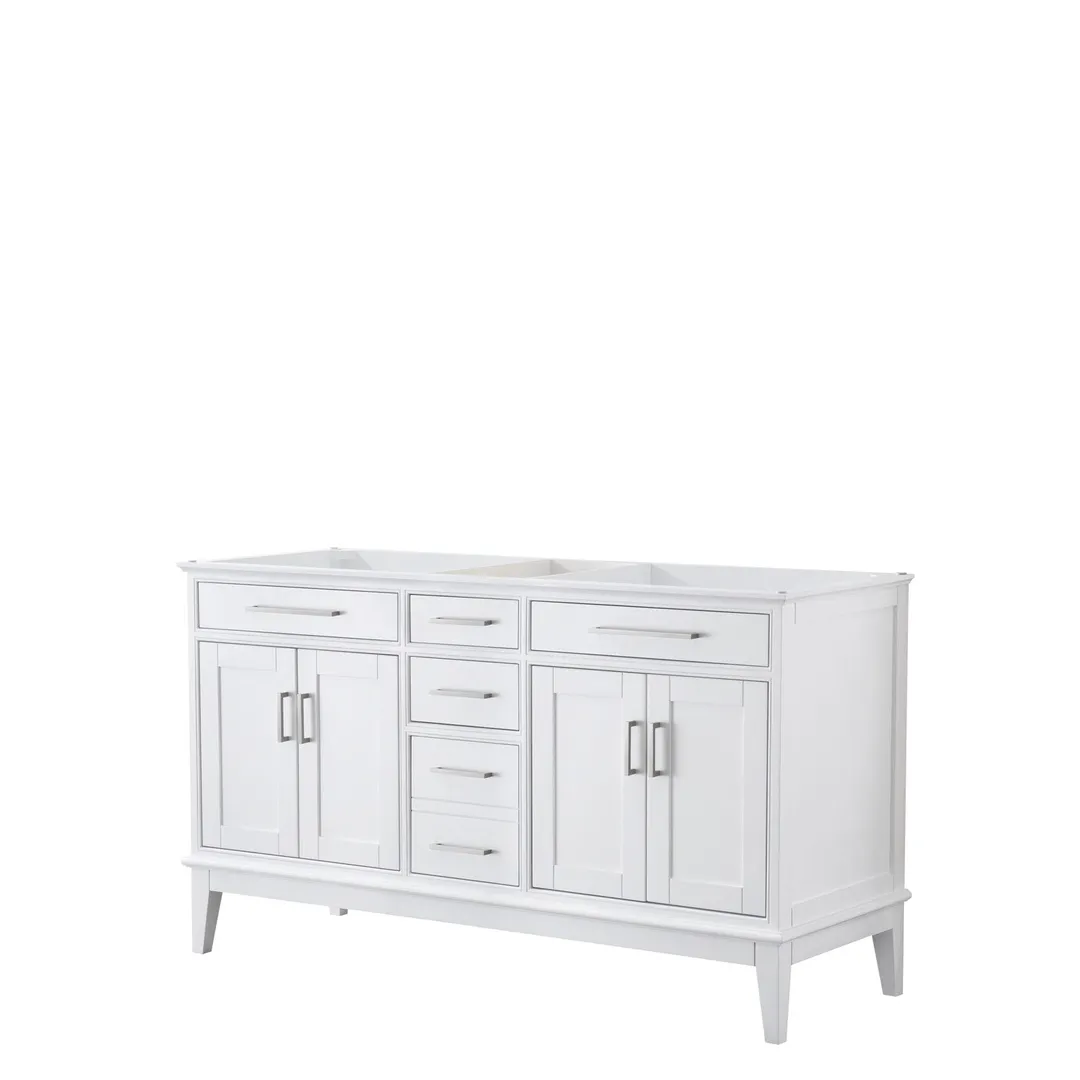 Wyndham Collection Margate 59-in White Bathroom Vanity Cabinet, photo 2 of 2