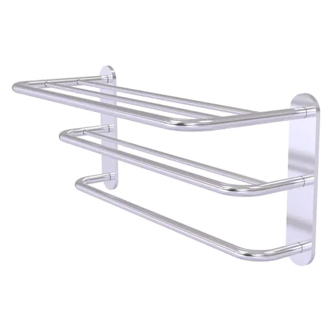 Satin Chrome Wall Mount Towel Rack, 23 × 9 × 10 in, 3-Bar