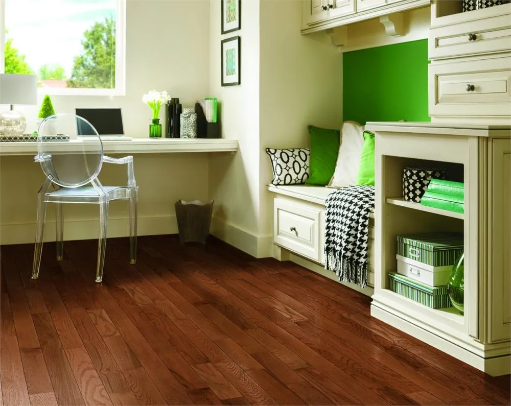 Bruce Frisco Gunstock Oak 2-1/4-in W x 3/4-in T Varying Length Smooth/Traditional Solid Hardwood Flooring (20-sq ft / Carton), photo 2 of 10
