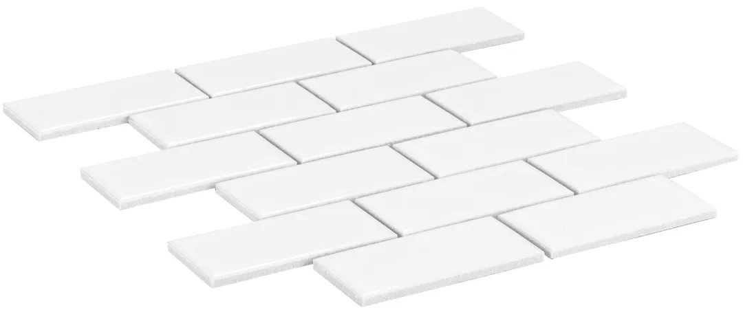Satori Hudson Brilliant White 12-in x 12-in Glossy Porcelain Subway Mosaic Wall Tile (0.74-sq. ft/ Piece), photo 5 of 10