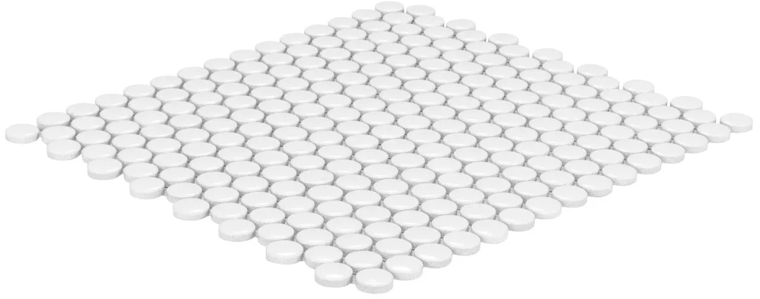 Satori Hudson Brilliant White 12-in x 12-in Glossy Porcelain Mosaic Wall Tile (0.9-sq. ft/ Piece), photo 3 of 8