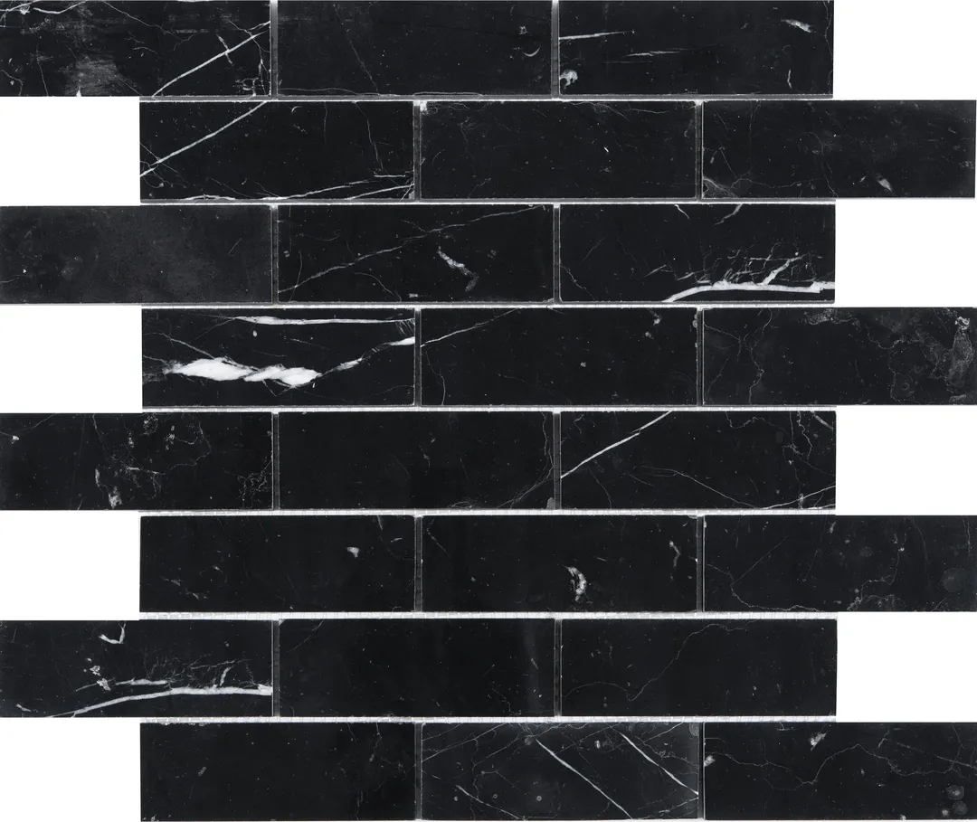 Satori Nero 12-in x 12-in Polished Natural Stone Marble Look Mosaic Wall Tile (0.97-sq. ft/ Piece), photo 5 of 7
