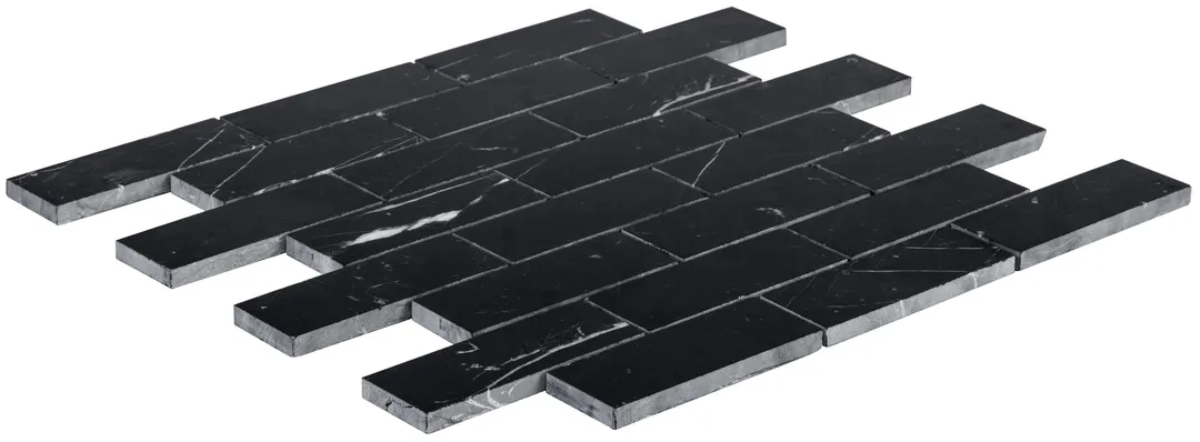 Satori Nero 12-in x 12-in Polished Natural Stone Marble Look Mosaic Wall Tile (0.97-sq. ft/ Piece), photo 3 of 7