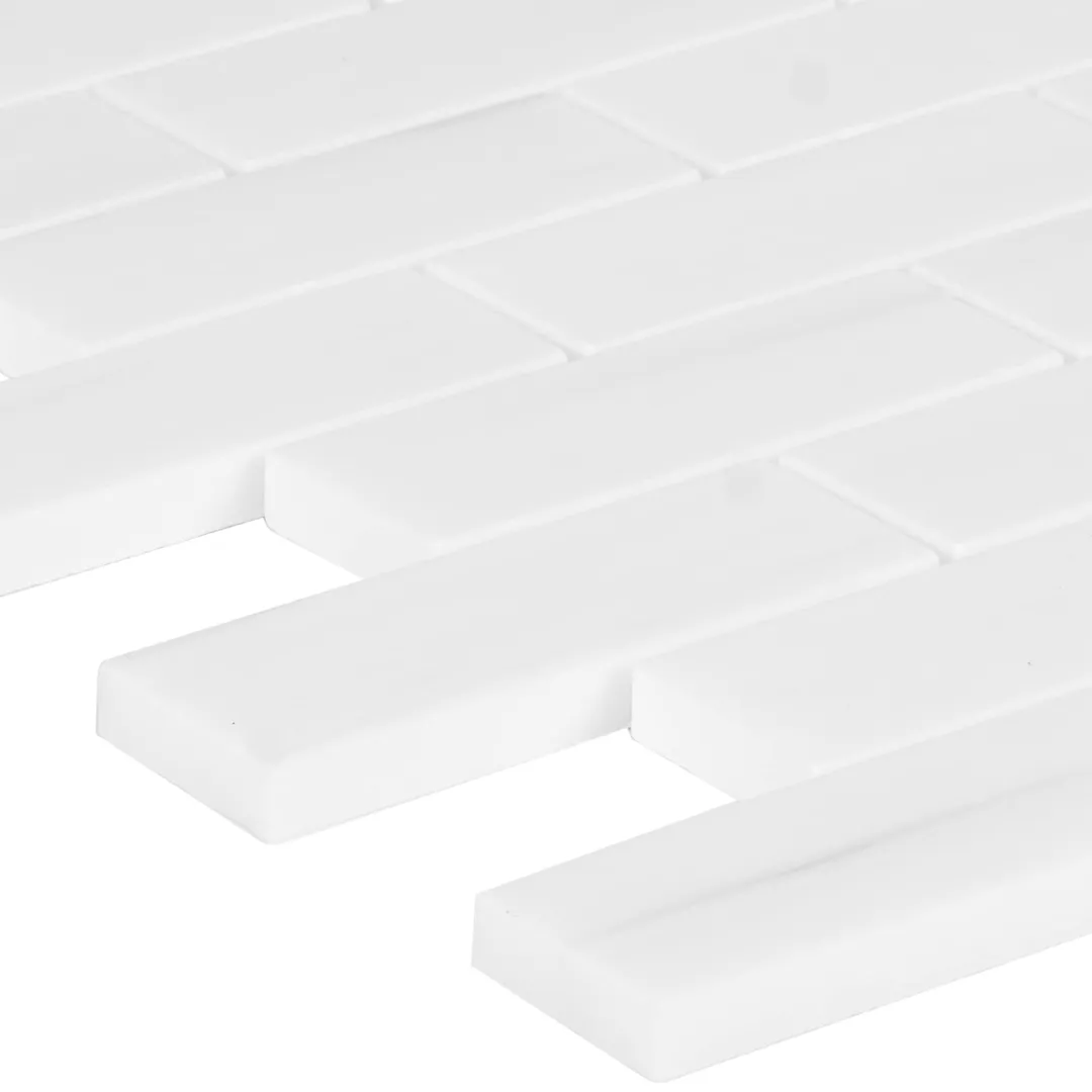 Satori Bianco Dolomite 12-in x 12-in Polished Natural Stone Marble Look Mosaic Wall Tile (0.97-sq. ft/ Piece), photo 5 of 8