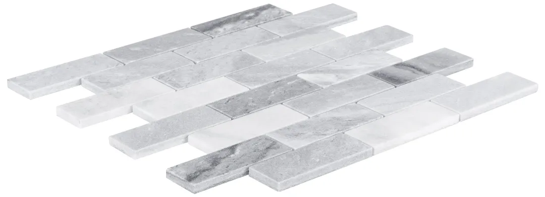 Satori Storm Polished 12-in x 12-in Natural Marble Brick Mosaic Wall Tile, Polished Finish (0.97-sq ft per piece), photo 2 of 8