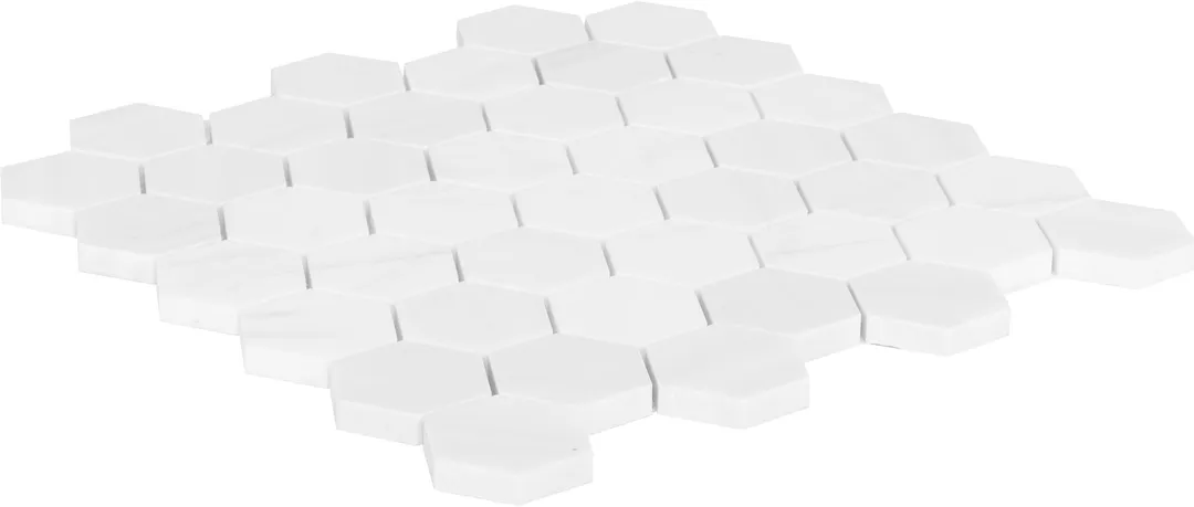 Satori Bianco Dolomite 12-in x 12-in Polished Natural Stone Marble Look Hexagon Mosaic Wall Tile (0.96-sq. ft/ Piece), photo 3 of 8