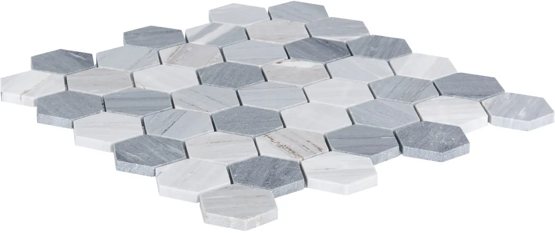 Satori Palissandro 12-in x 12-in Polished Natural Stone Look Hexagon Mosaic Floor and Wall Tile (0.96-sq. ft/ Piece), photo 3 of 8