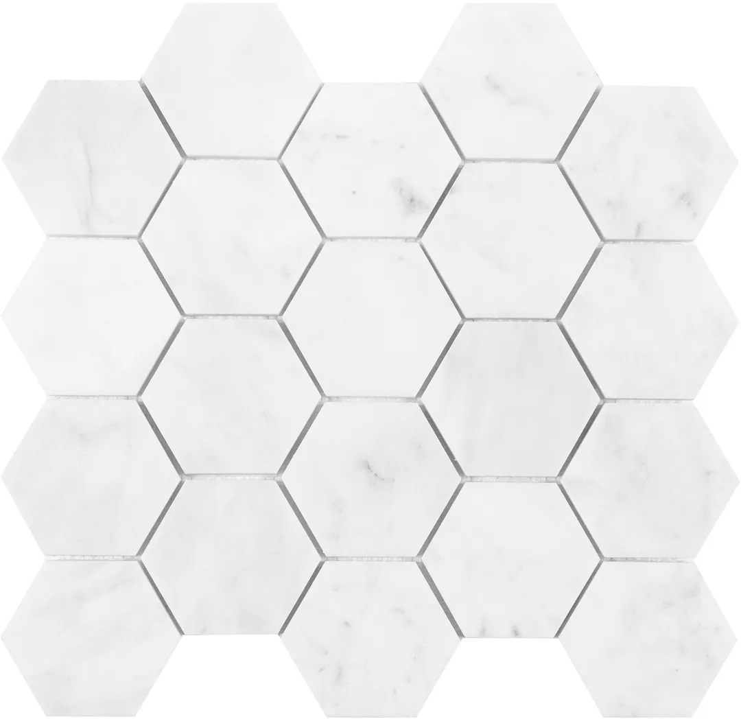 Satori Venatino 12-in x 12-in Polished Natural Stone Marble Look Hexagon Mosaic Wall Tile (0.95-sq. ft/ Piece), photo 4 of 8