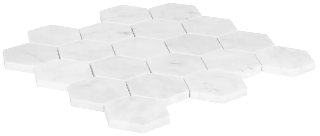 Satori Venatino 12-in x 12-in Polished Natural Stone Marble Look Hexagon Mosaic Wall Tile (0.95-sq. ft/ Piece), photo 3 of 8