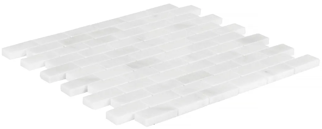 Satori Bianco 12-in x 12-in Polished Natural Stone Brick Look Mosaic Wall Tile (0.97-sq. ft/ Piece), photo 3 of 7