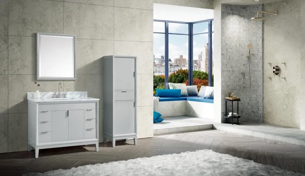 Avanity Emma 20-in W x 65-in H x 15-in D Dove Gray Plywood Freestanding Linen Cabinet, photo 9 of 9