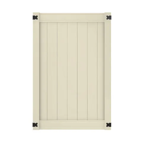6x4 Tan Privacy Vinyl Fence Gate Kit