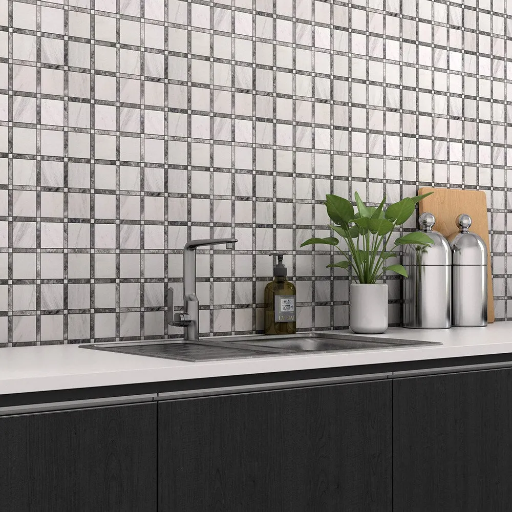 Elida Ceramica White 12-in x 12-in Honed Natural Stone Marble Uniform Squares Floor and Wall Tile, photo 11 of 11