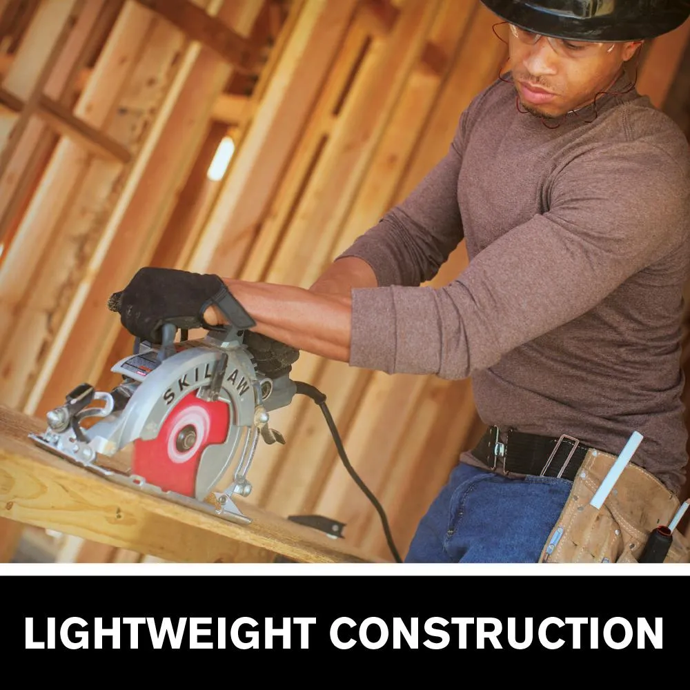 SKILSAW 15 Amp Corded Electric 7-1/4 in. Aluminum Worm Drive Circular Saw with 24-Tooth Carbide Tipped Diablo Blade, photo 3 of 11