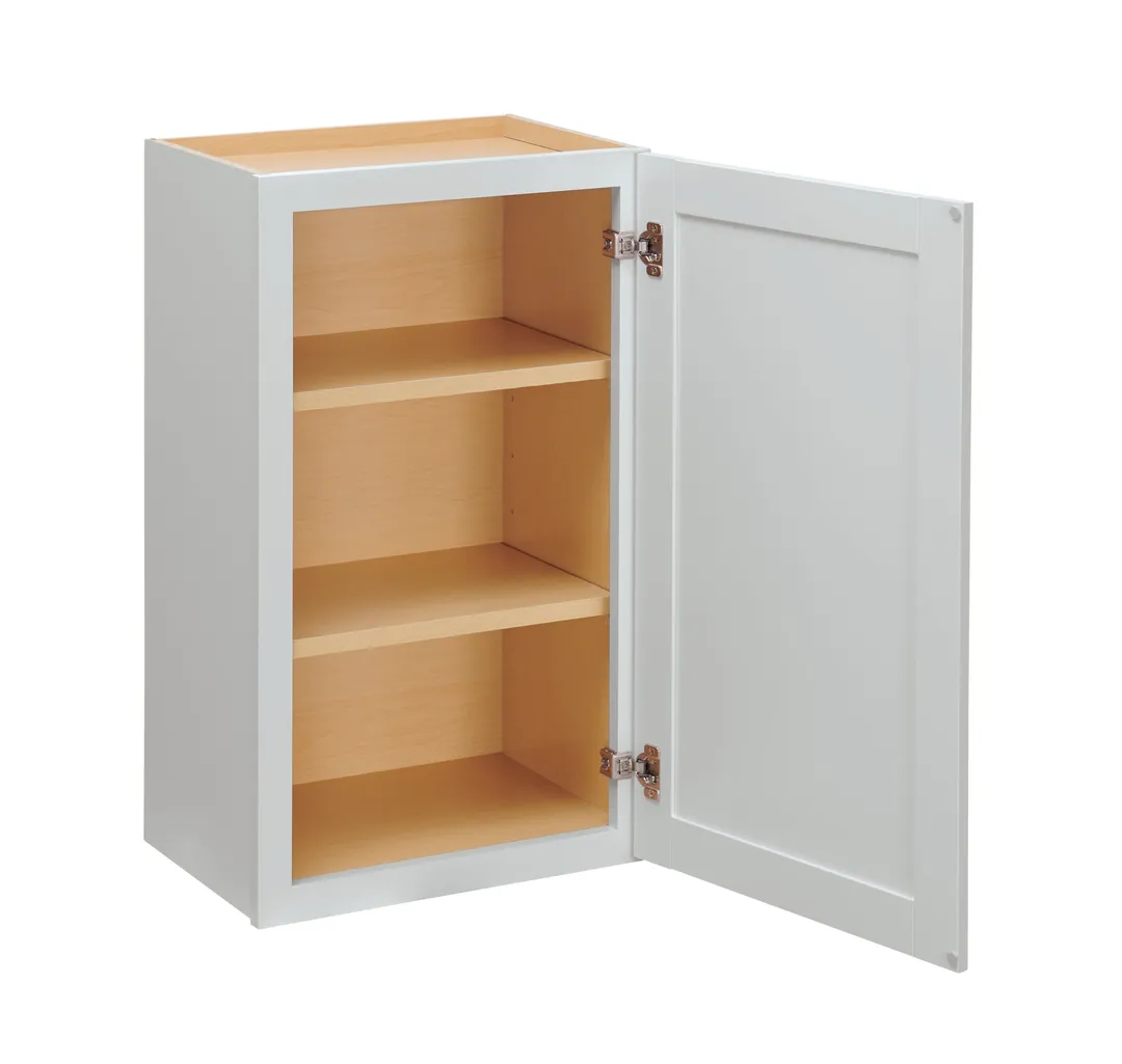 Diamond NOW Arcadia 24-in W x 30-in H x 12-in D White Wall Fully Assembled Cabinet (Recessed Panel Shaker Door Style), photo 8 of 14