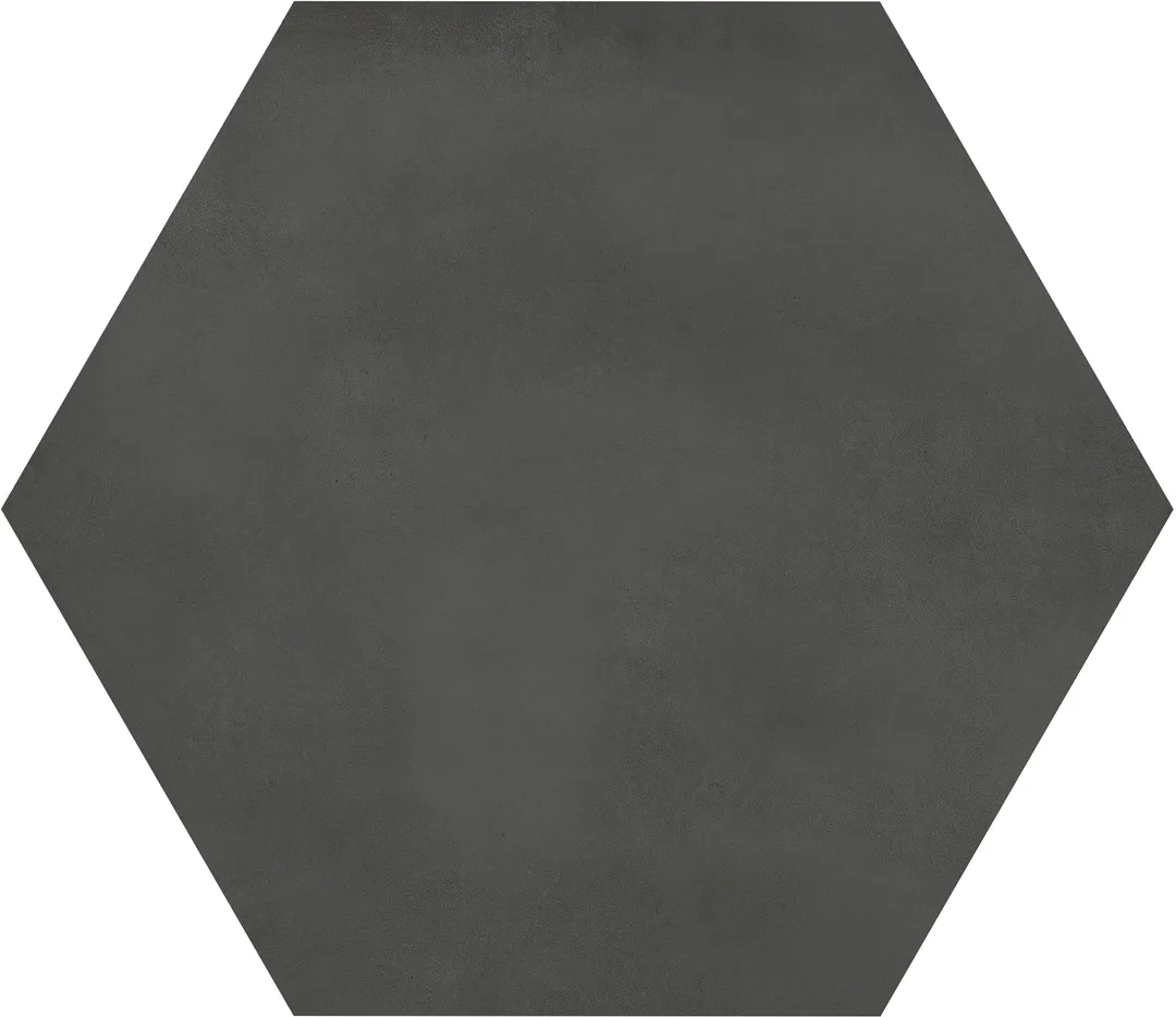 Satori Nouveau Nero 7-in x 8-in Matte Porcelain Encaustic Hexagon Floor and Wall Tile (0.28-sq. ft/ Piece), photo 11 of 15