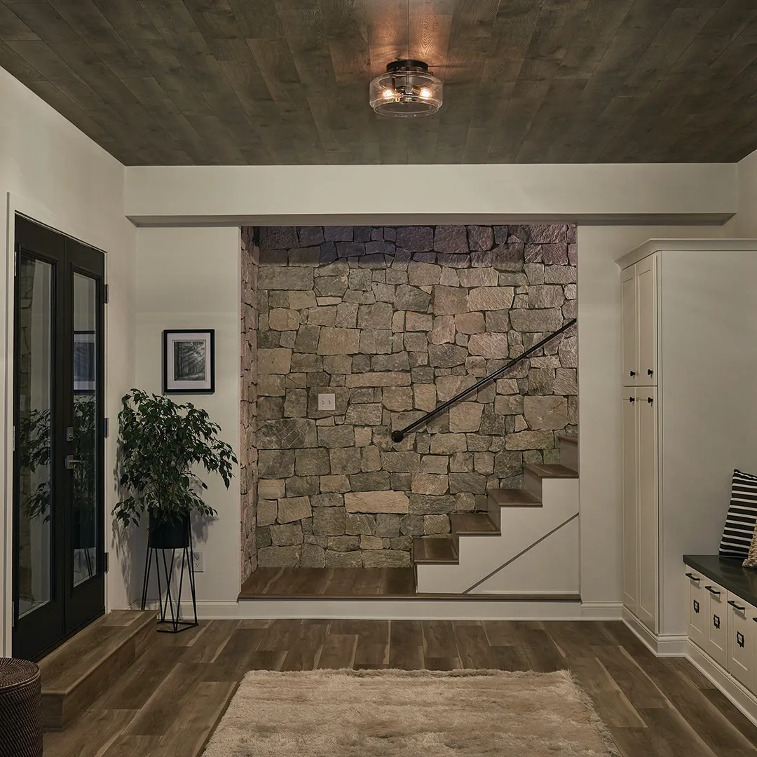 Kichler Alamosa 12-in Olde Bronze Farmhouse Incandescent Flush Mount Light, photo 9 of 11