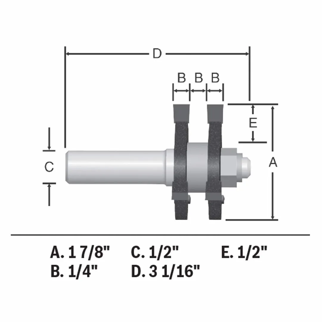 Bosch 1-7/8-in Carbide-Tipped Tongue and Groove Router Bit, photo 5 of 6