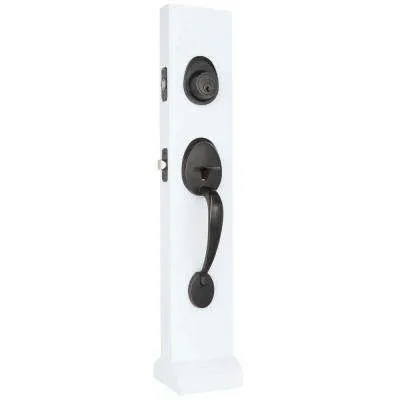 Italian Collection Visconti Dummy Black Door Handleset with Artino Interior