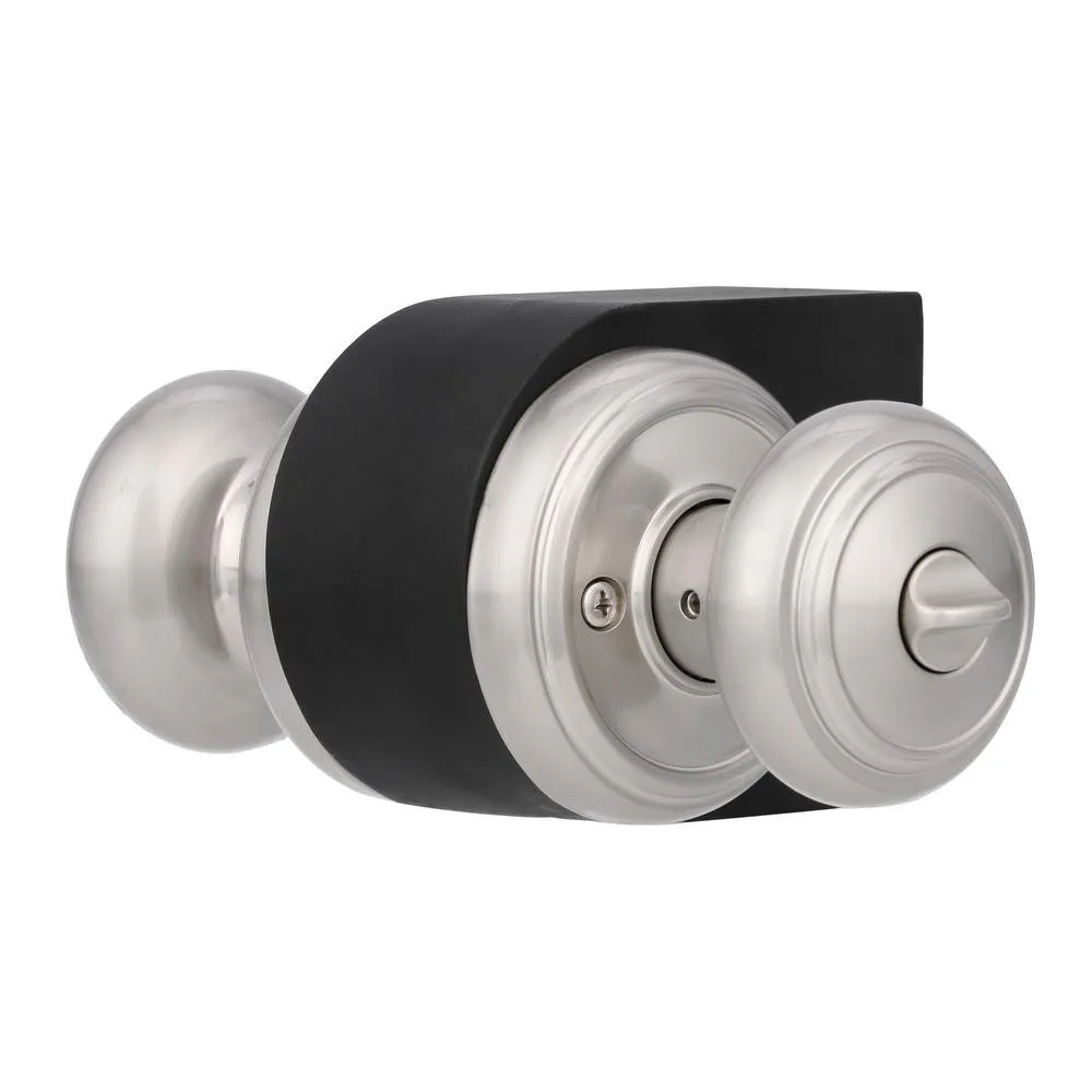 Prestige Alcott Satin Nickel Bed/Bath Door Knob (4-Pack), photo 2 of 5