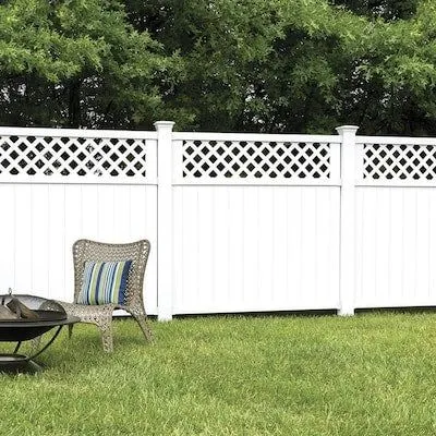 Pre-Assembled Newport 3 ft high · 8 ft wide White Vinyl Gothic Vinyl Fence Panel