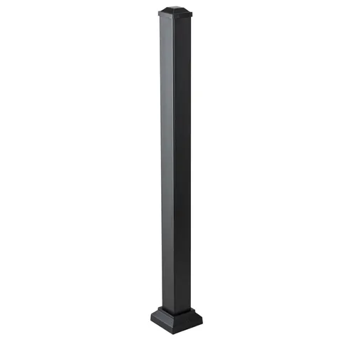 Black Aluminum Deck Post Sleeve