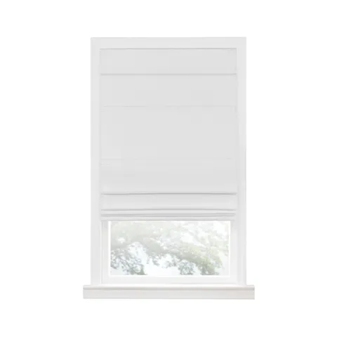 Blackout Cordless Roman Shade, White, 33 in wide · 64 in long