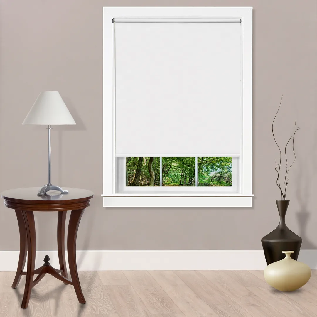 Achim Tear Down Room Darkening Shade, 73-in W x 72-in L, White Cordless Vinyl Roller Shade, photo 3 of 7