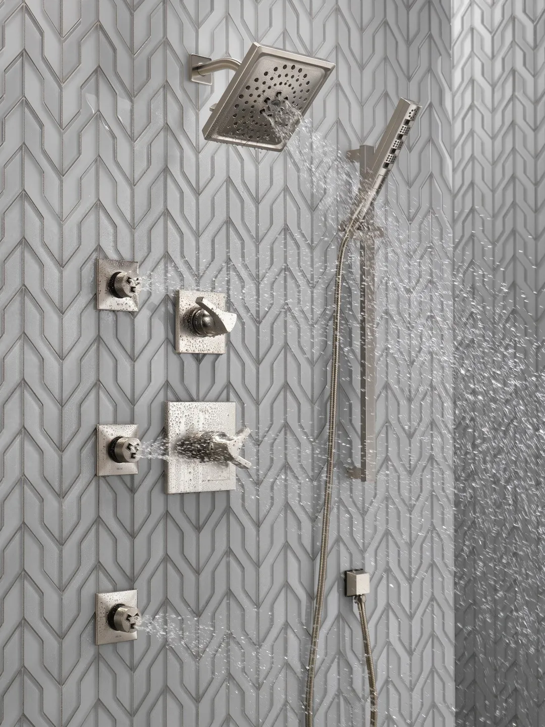Delta Universal Showering Components Stainless 5-Spray Handheld Shower with Slide Bar, 1.75 GPM (6.6 LPM), photo 7 of 8