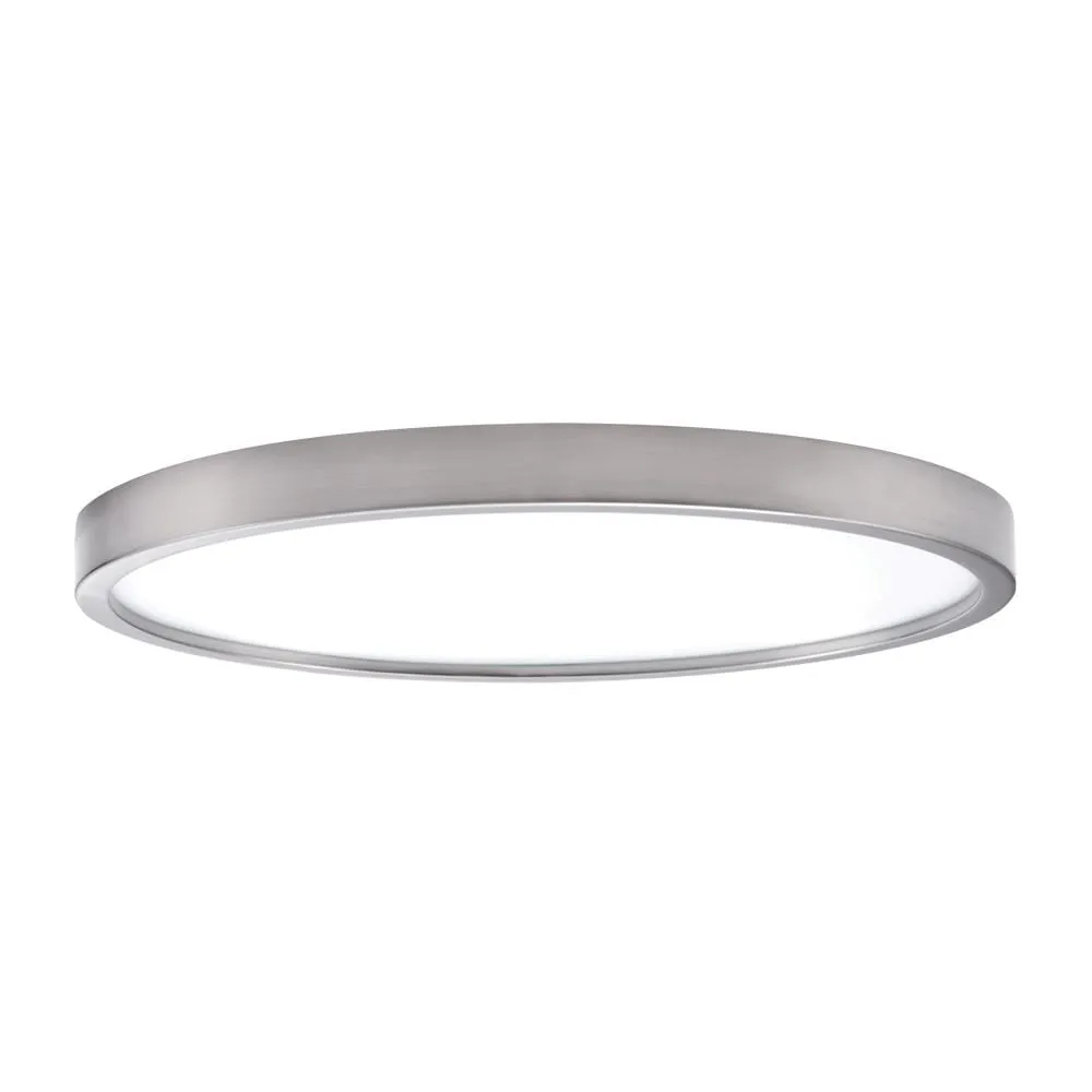Project Source Adjustable Color Temperature 13-in Brushed Nickel LED Flush Mount Light, photo 5 of 8