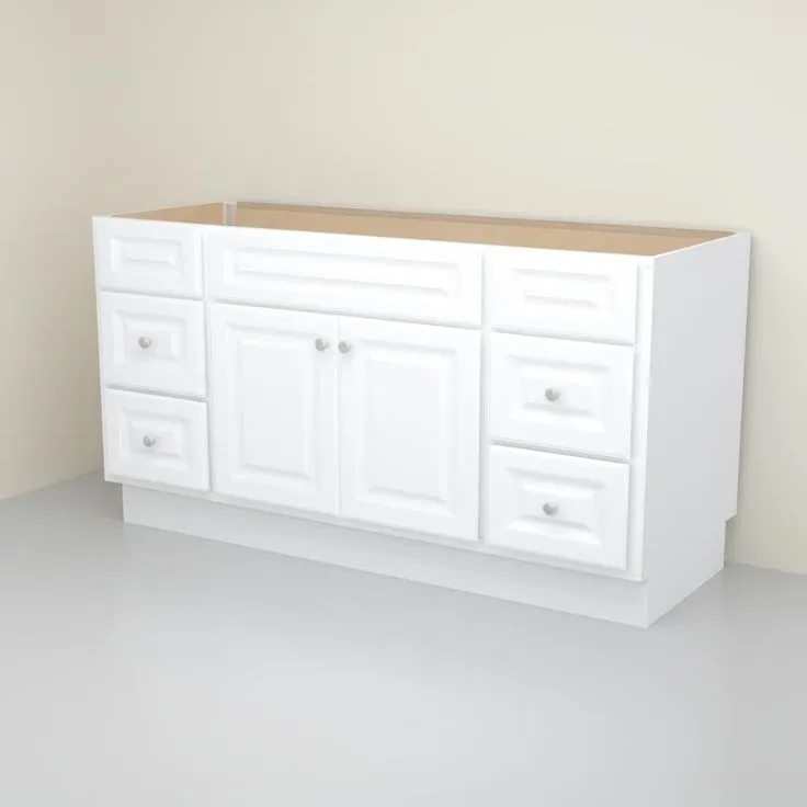 Hampton Bay Hampton 48 in. W x 21 in. D x 33.5 in. H Bathroom Vanity Cabinet Only in White, photo 16 of 17