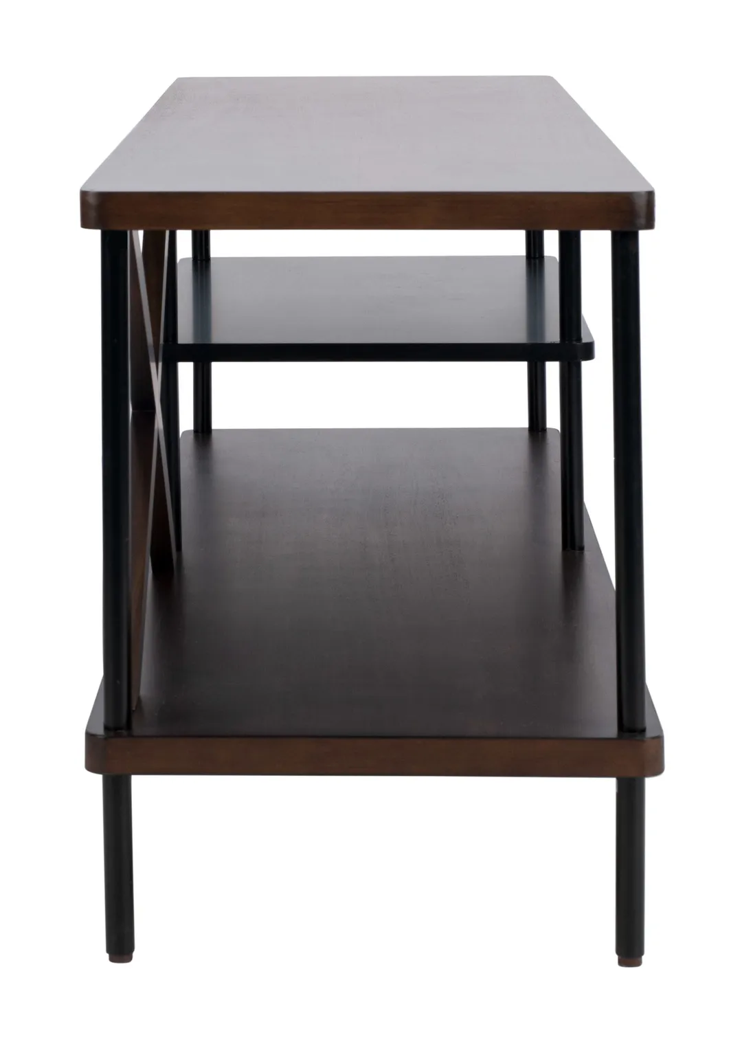 Safavieh Bruno Walnut/Black Country Metal Media Cabinet, photo 6 of 8