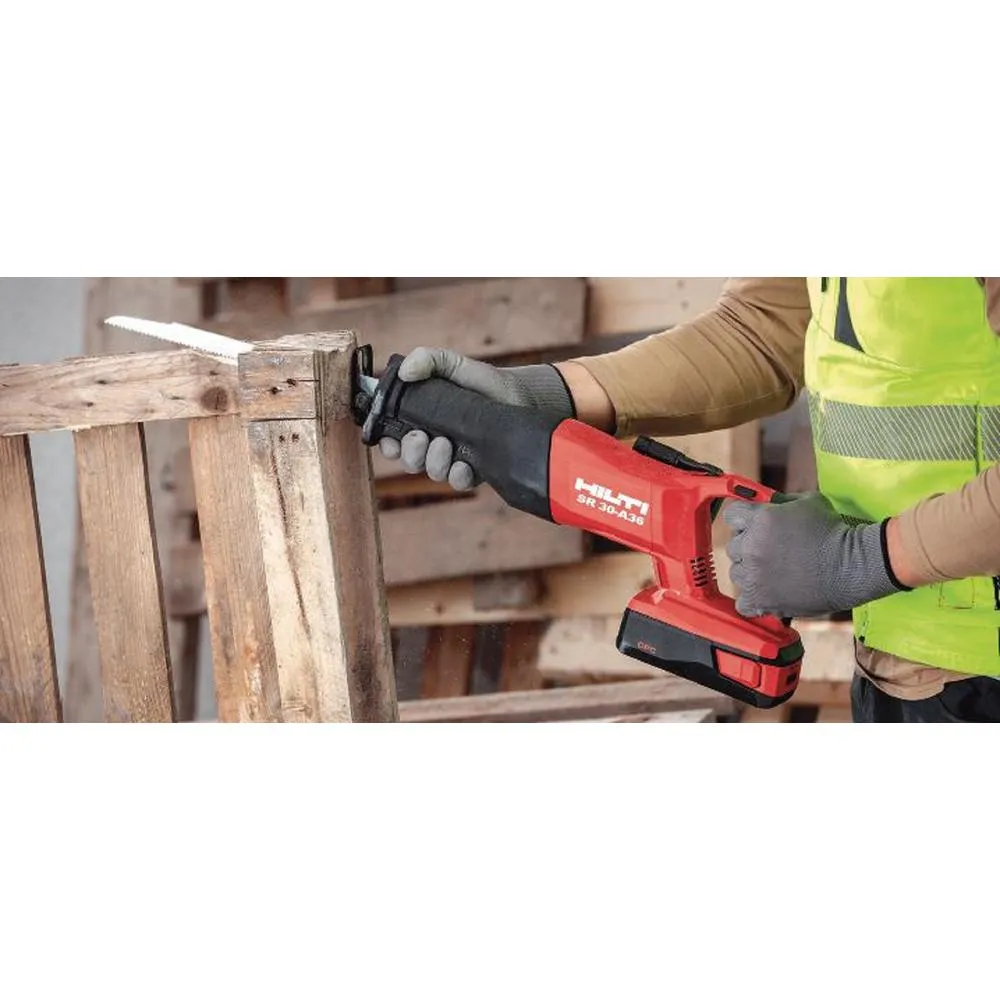 Hilti 36-Volt SR 30A Lithium-Ion Cordless Reciprocating Saw Kit with Two 36/5.2 Ah Batteries, Charger and Bag, photo 7 of 7