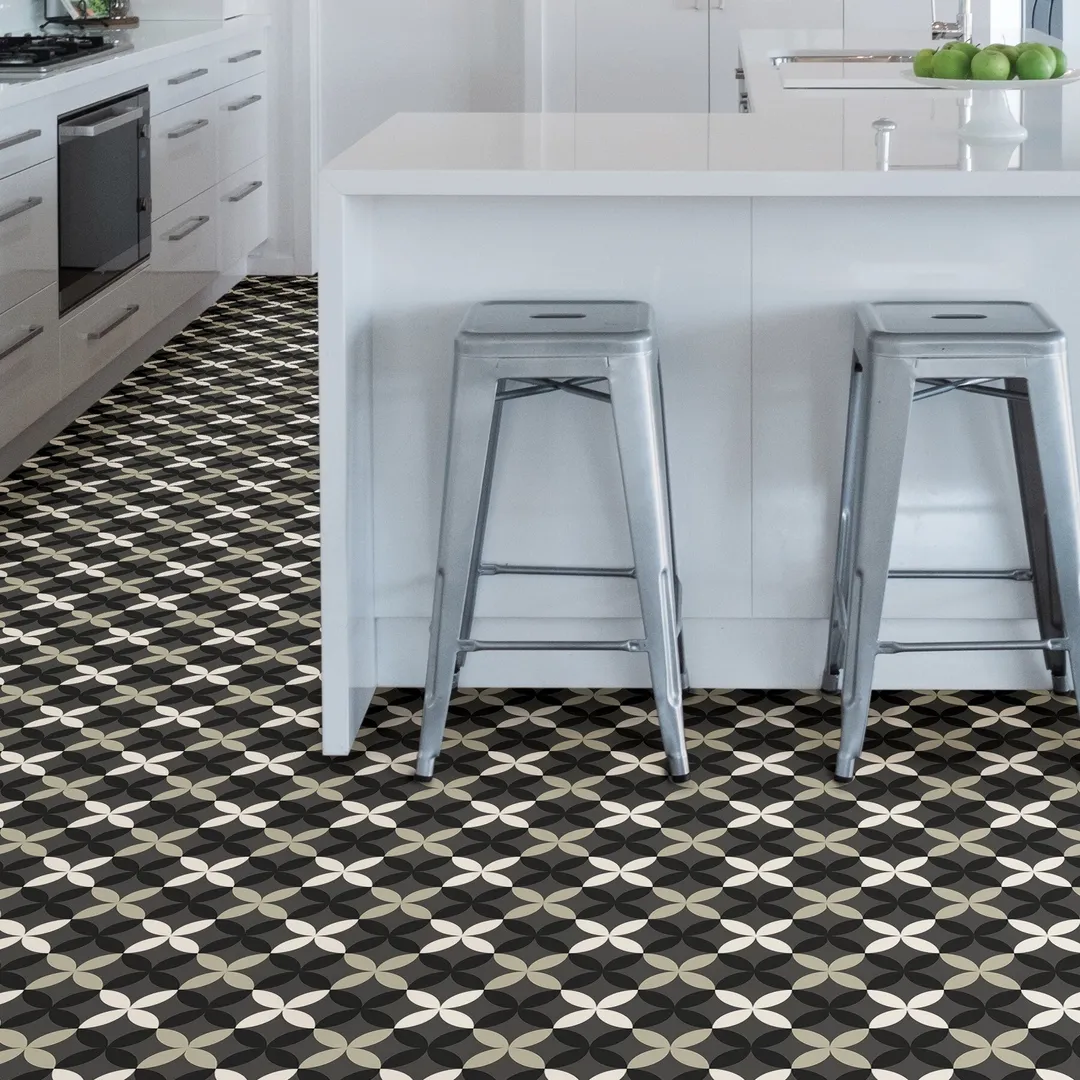 FloorPops Neutral 12-in x 12-in Water Resistant Peel and Stick Vinyl Tile Flooring (20-sq ft), photo 3 of 8