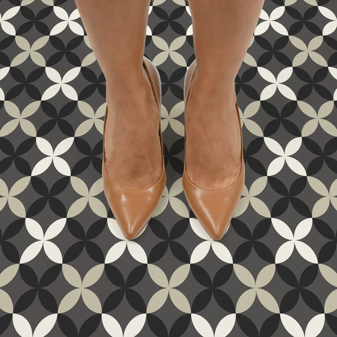 FloorPops Neutral 12-in x 12-in Water Resistant Peel and Stick Vinyl Tile Flooring (20-sq ft), photo 8 of 8