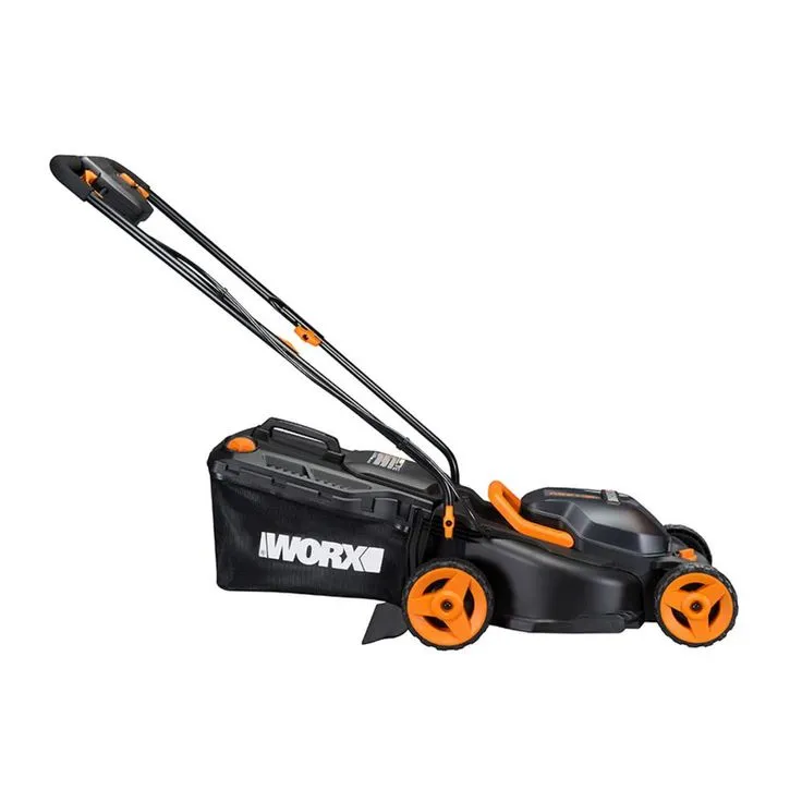 Worx POWER SHARE 40-Volt 14 in. Cordless Battery Walk Behind Mower with Mulching & Intellicut, (Battery & Charger Included), photo 2 of 8