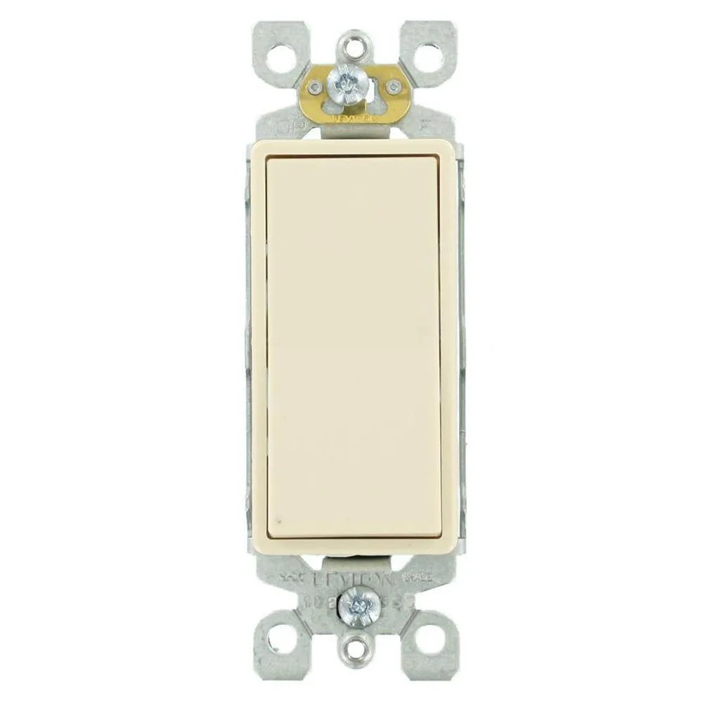 Decora 15 Amp Single Pole Rocker AC Quiet Light Switch, White (10-Pack), photo 9 of 10