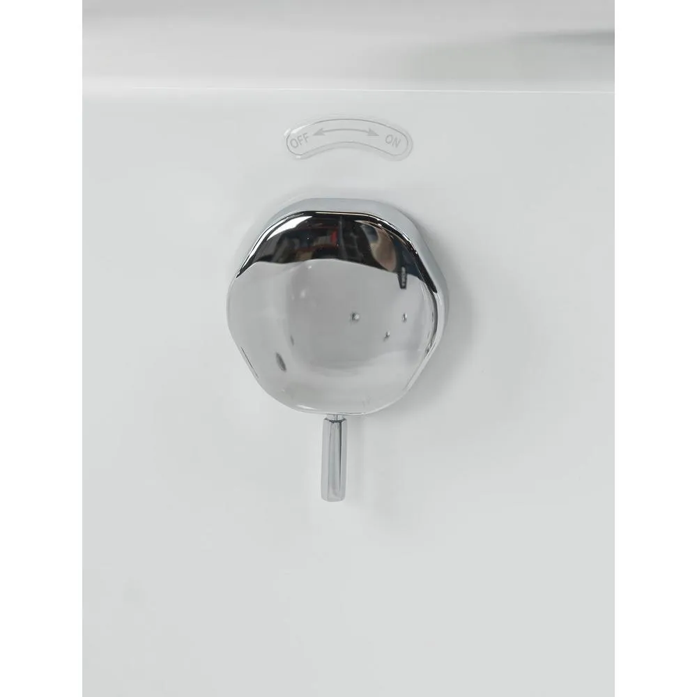 Ella Laydown 72 in. Walk-In Whirlpool Bathtub in White with Right-Hinged Middle Glass Door, 2-Piece Fast Fill Faucet, Right-Hand-Seat Drain, photo 3 of 17