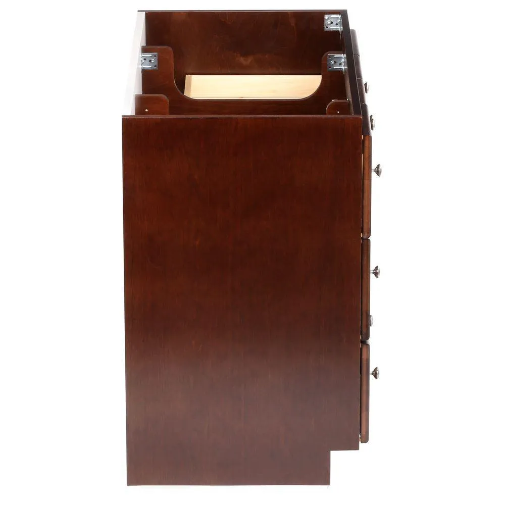 Ultraline 42 in. W x 21 in. D x 34.5 in. H Vanity Cabinet Only in Dark Alder, photo 4 of 41