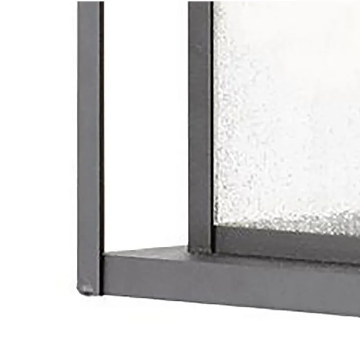 Black Outdoor Seeded Glass Dusk to Dawn Wall Lantern Sconce, photo 6 of 6